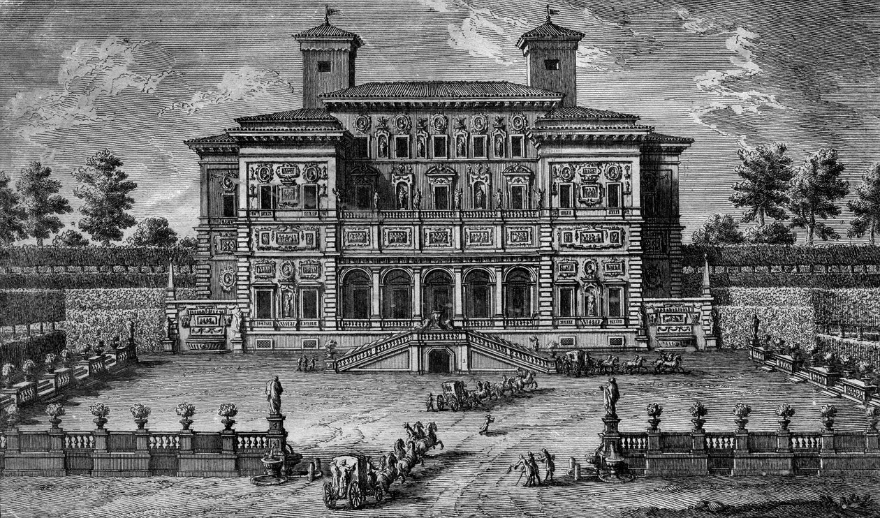 Il Casino e Villa Borghese, vicino a Roma, XVIII secolo da Giuseppe Vasi