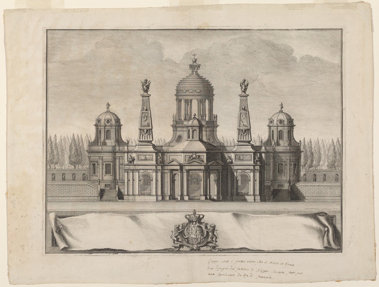 Sepolcro per i re di Francia da Giuseppe Vasi after Filippo Juvarra