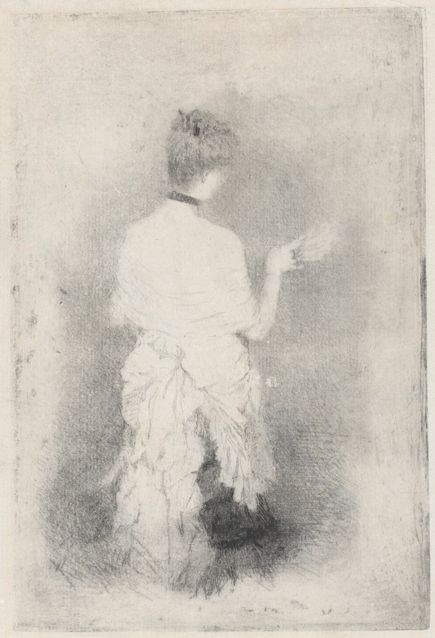 Elegante Giovane Donna Vista da Dietro da Giuseppe de Nittis