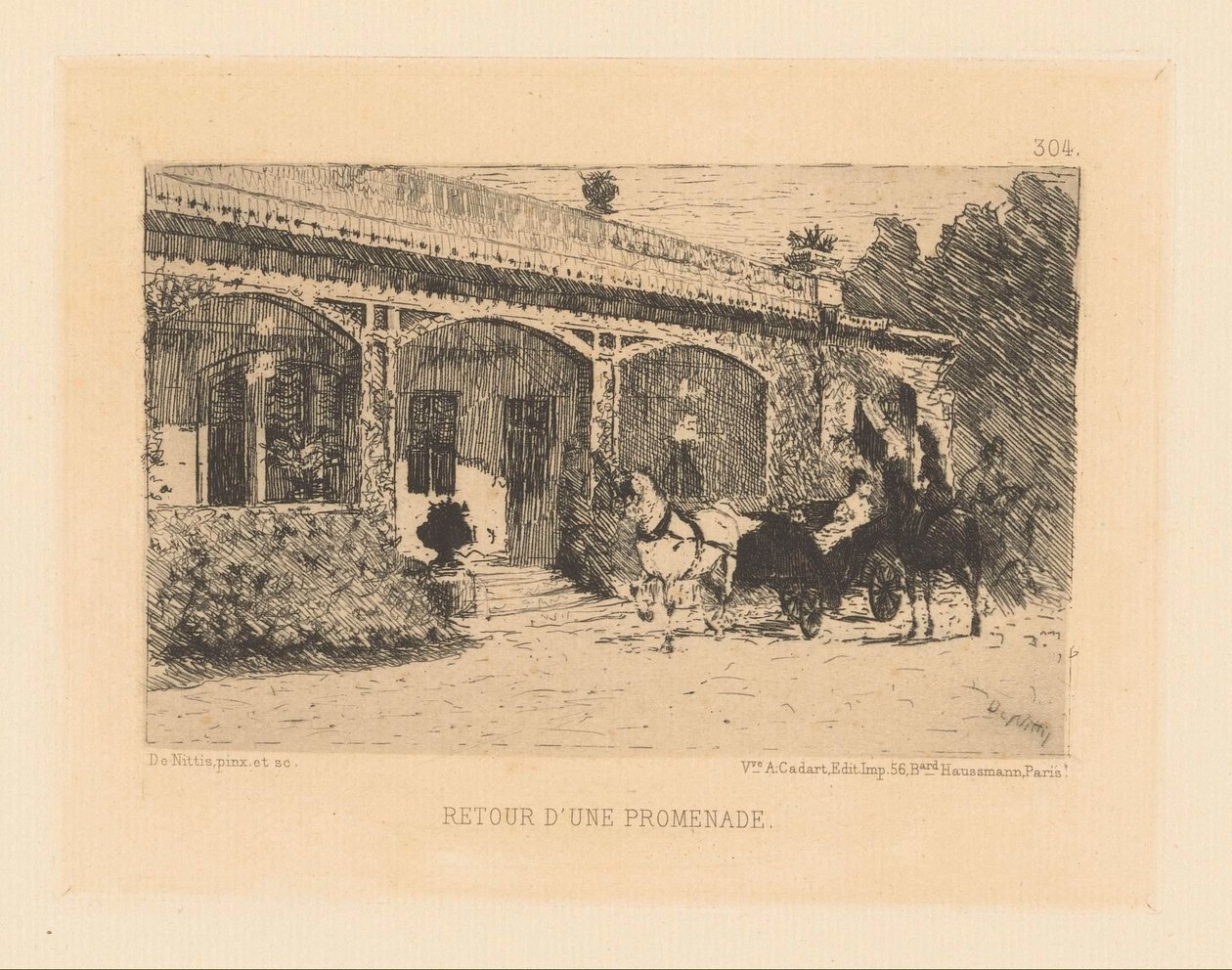 Ritorno dalla passeggiata (serie Nuove immagini) da Giuseppe de Nittis