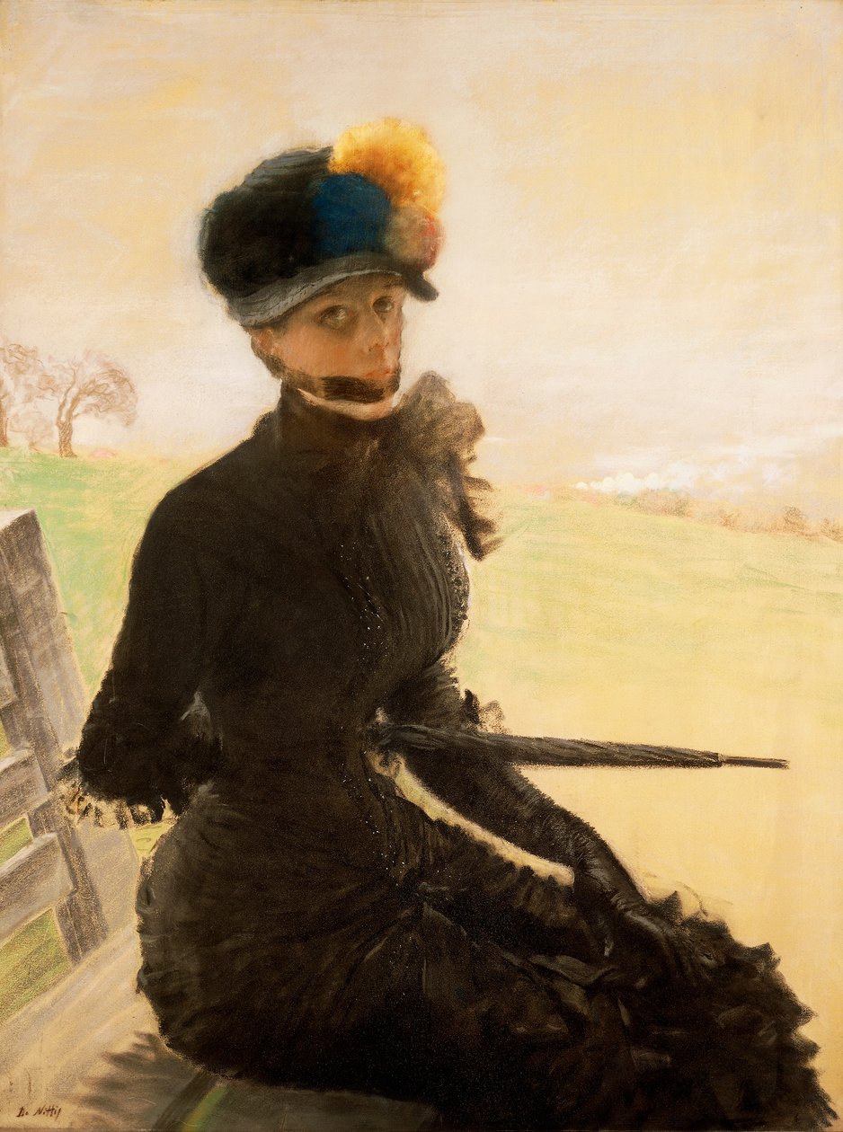 La femme aux pompons da Giuseppe or Joseph de Nittis