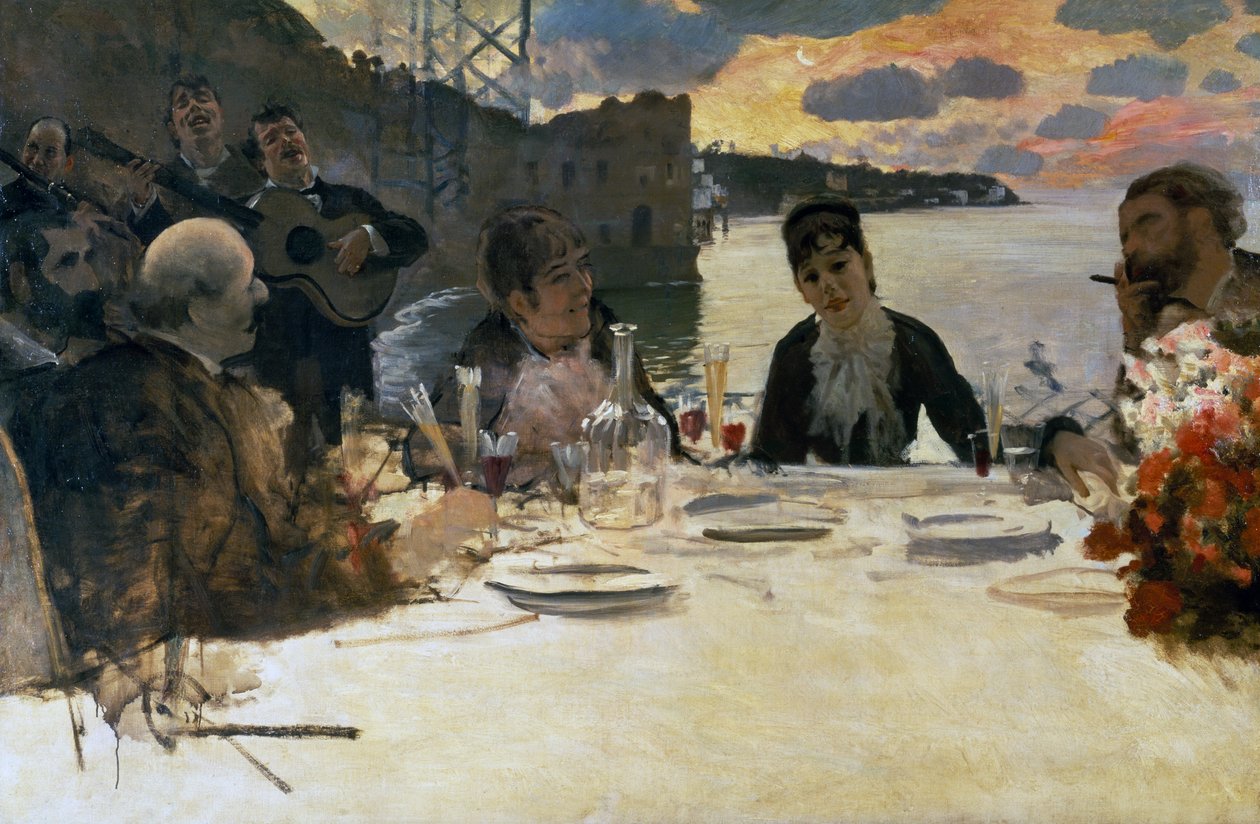 Pranzo a Posillipo, c.1879 da Giuseppe or Joseph de Nittis