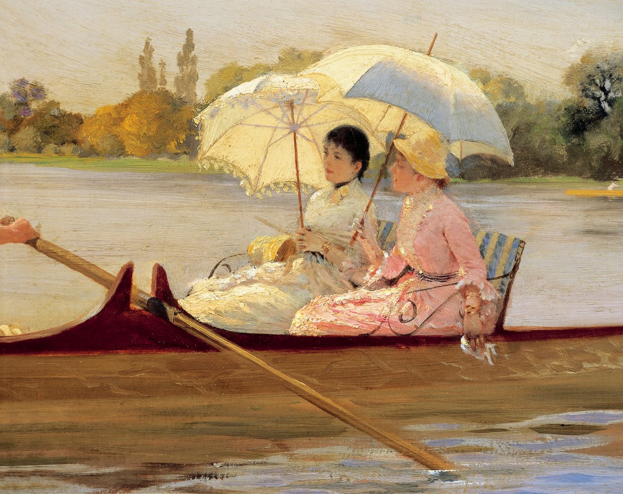 Donne in barca sul Tamigi da Giuseppe or Joseph de Nittis
