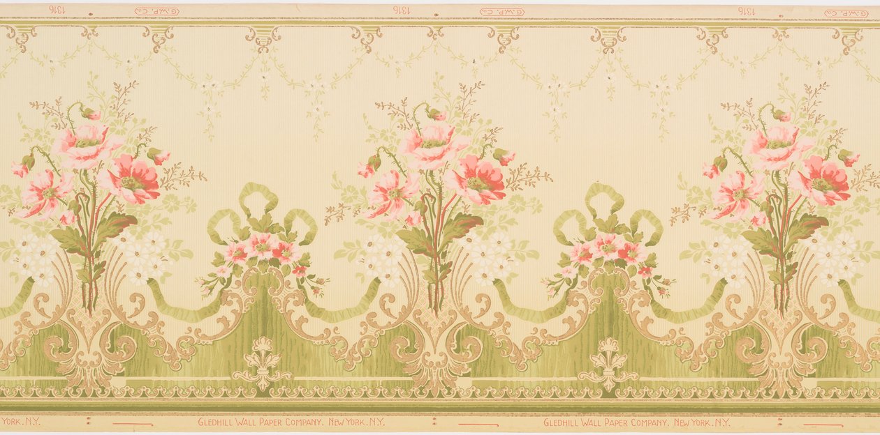 Fregio (USA), 1900-15 da Gledhill Wall Paper Co.