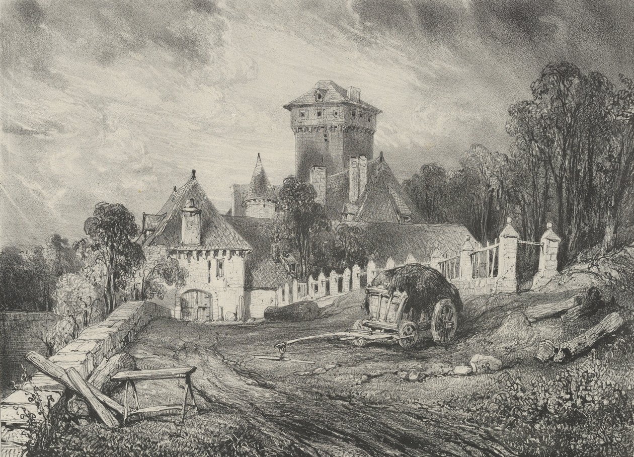 Château de Pesteil a Polminhac, 1832 da Godefroy Engelmann