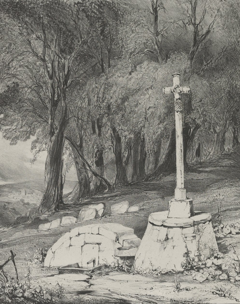 Croce sulla strada da Clermont a Royal da Godefroy Engelmann