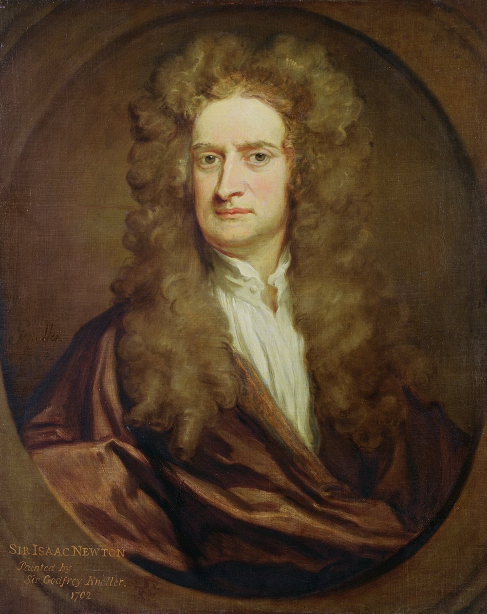 Ritratto di Isaac Newton (1642-1727) 1702 da Godfrey Kneller