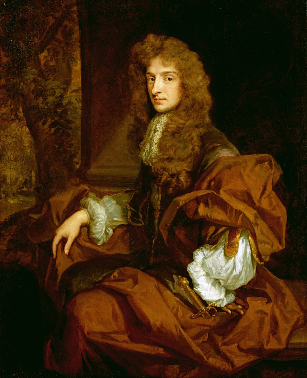 Ritratto di Sir Charles Sedley (1639-1701) 1687 da Godfrey Kneller