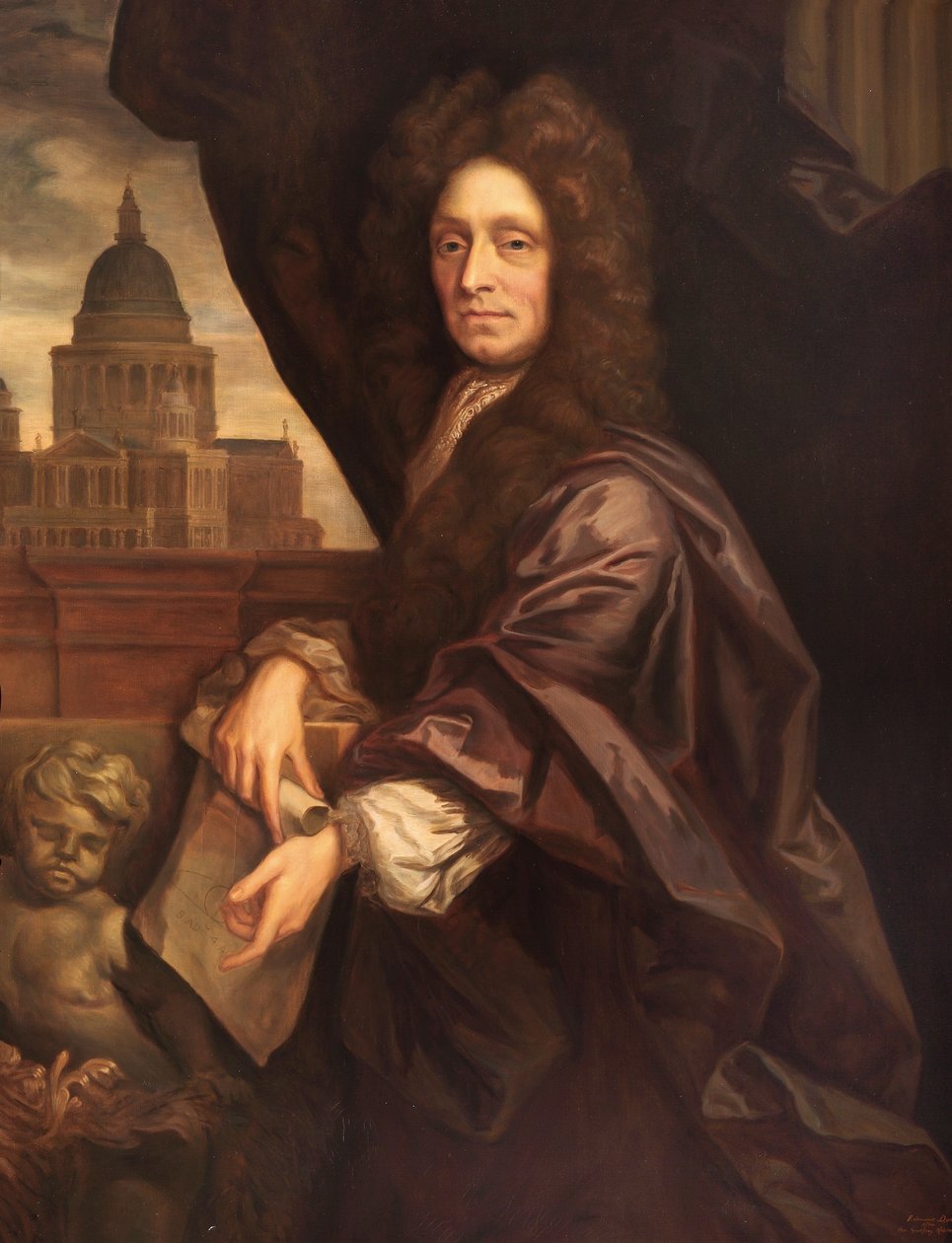 Sir Christopher Wren da Godfrey Kneller