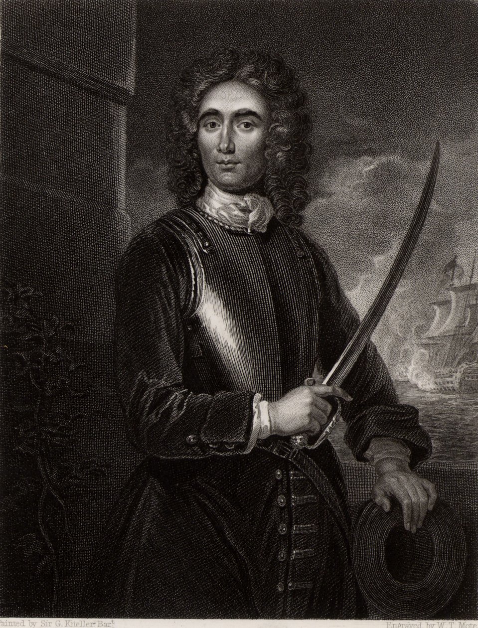 Ritratto di John Benbow da Godfrey (after) Kneller