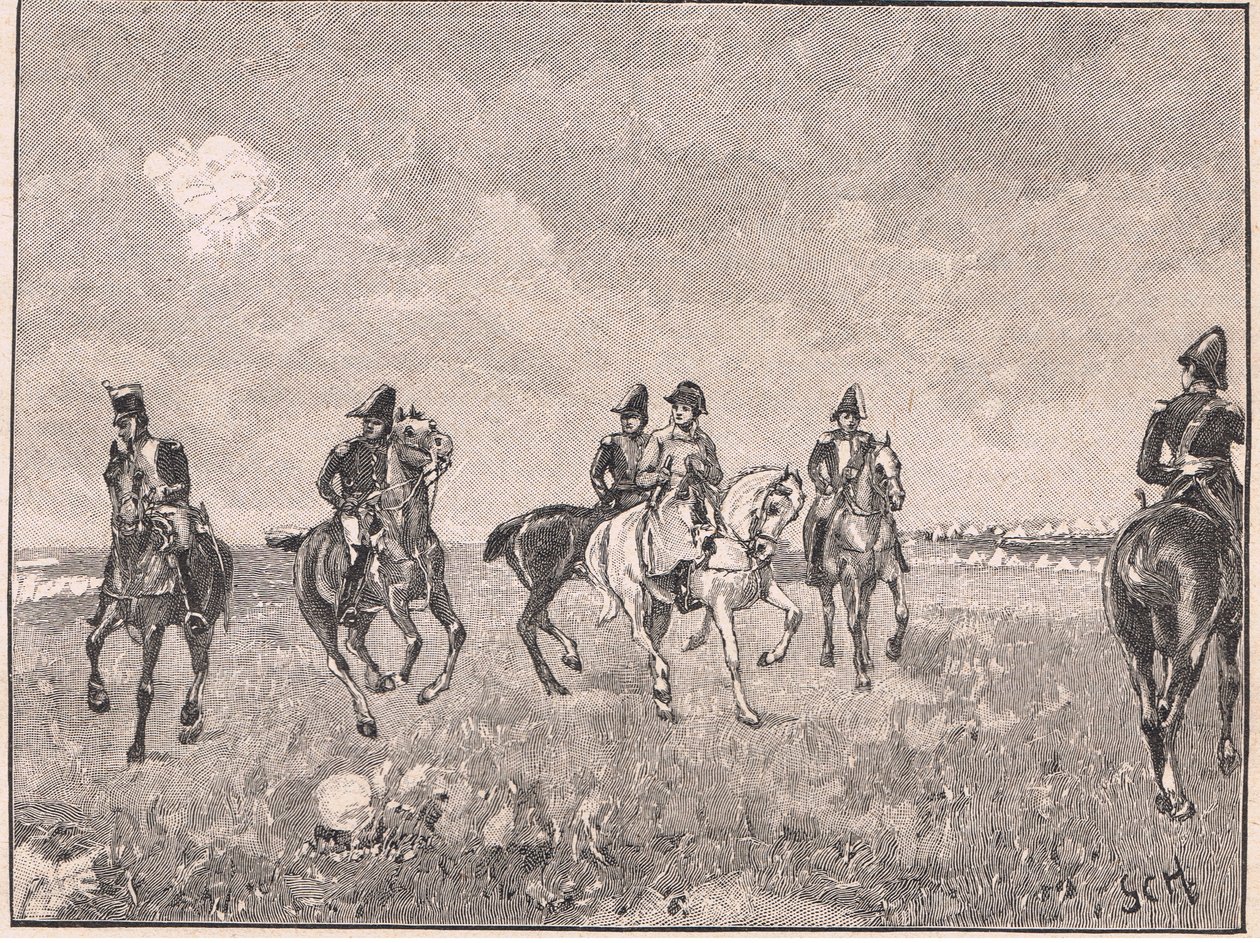 Napoleone e il suo seguito a Boulogne, 1803 da Godfrey C. Hindley