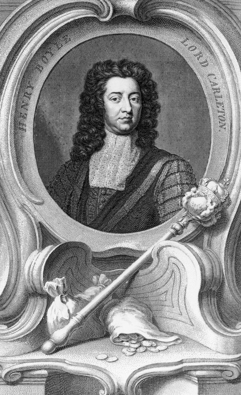 Henry Boyle, Lord Carleton inciso da Jacobus Houbraken, 1740 da Godfrey Kneller