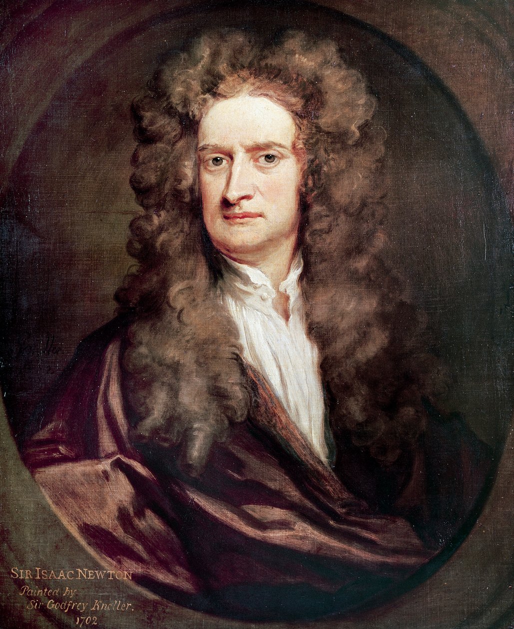 Ritratto di Isaac Newton (1642-1727), matematico, fisico e astronomo inglese da Godfrey Kneller
