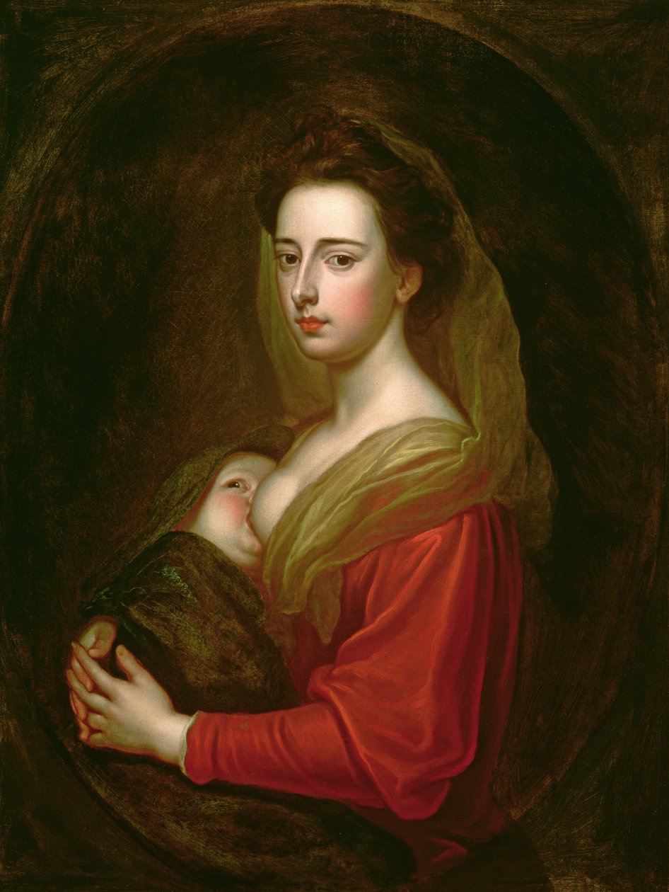 Ritratto di Lady Mary Boyle (1566-1673) e suo figlio Charles Boyle (m.1720) da Godfrey Kneller