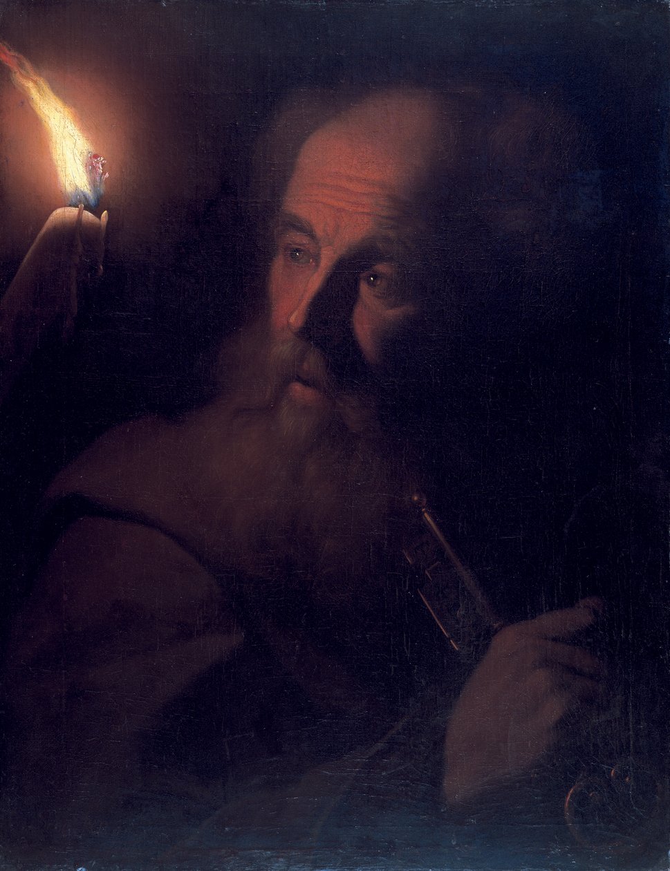 San Pietro alla luce delle candele, c.1700-06 da Godfried Schalcken