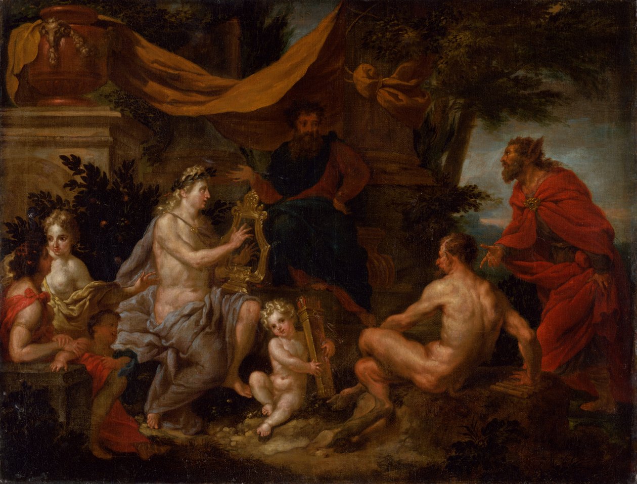 La contesa tra Apollo e Pan, ca 1690 da Godfried Maes