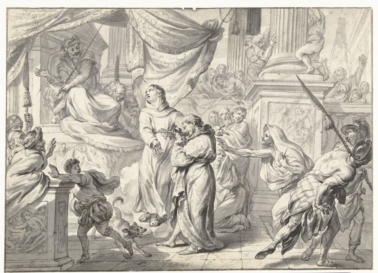 Scena dalla vita di un santo da Godfried Maes