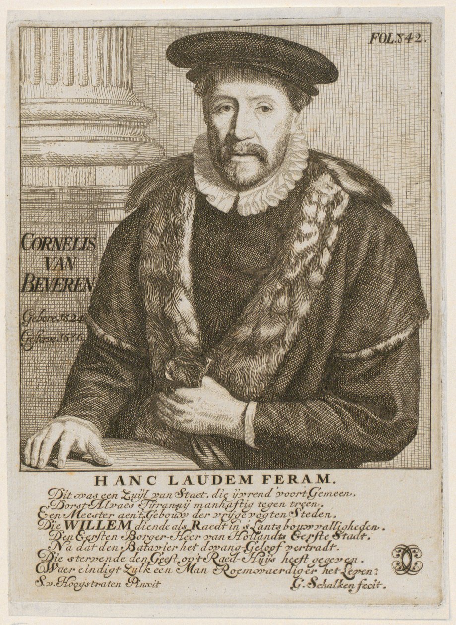 Ritratto di Cornelis Beveren, sindaco di Dordrecht da Godfried Schalcken