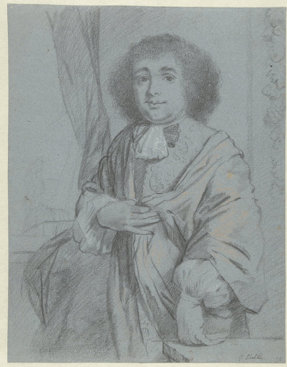 Ritratto di un gentiluomo in piedi da Godfried Schalcken