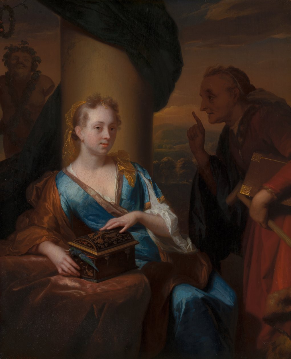 La lezione di castità da Godfried Schalcken