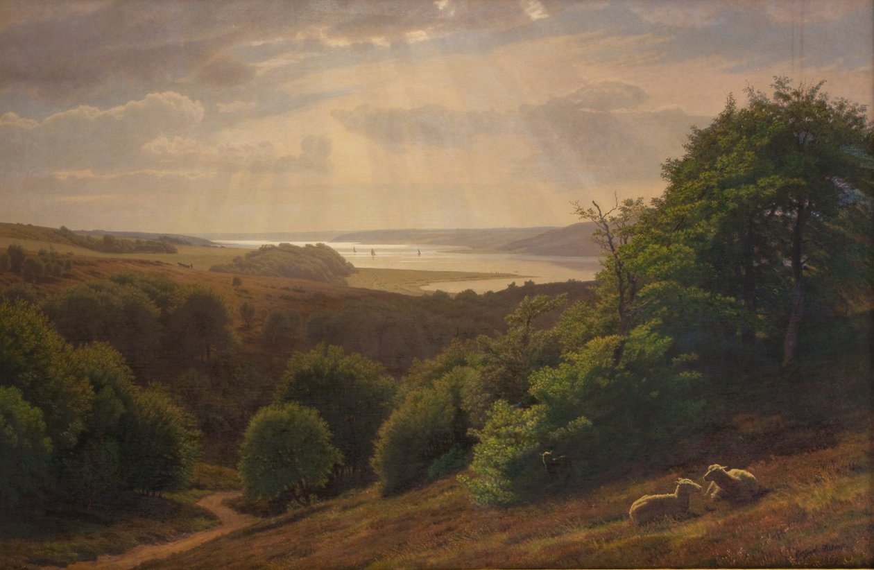 Vista da Vesterskov presso Mariager; sullo sfondo il fiordo da Godtfred Rump