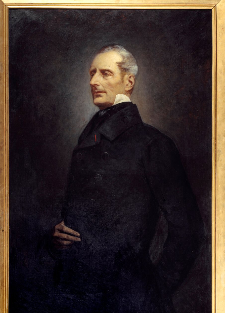 Ritratto di Alphonse de Lamartine (1790-1869) poeta e politico da Gonzague Privat