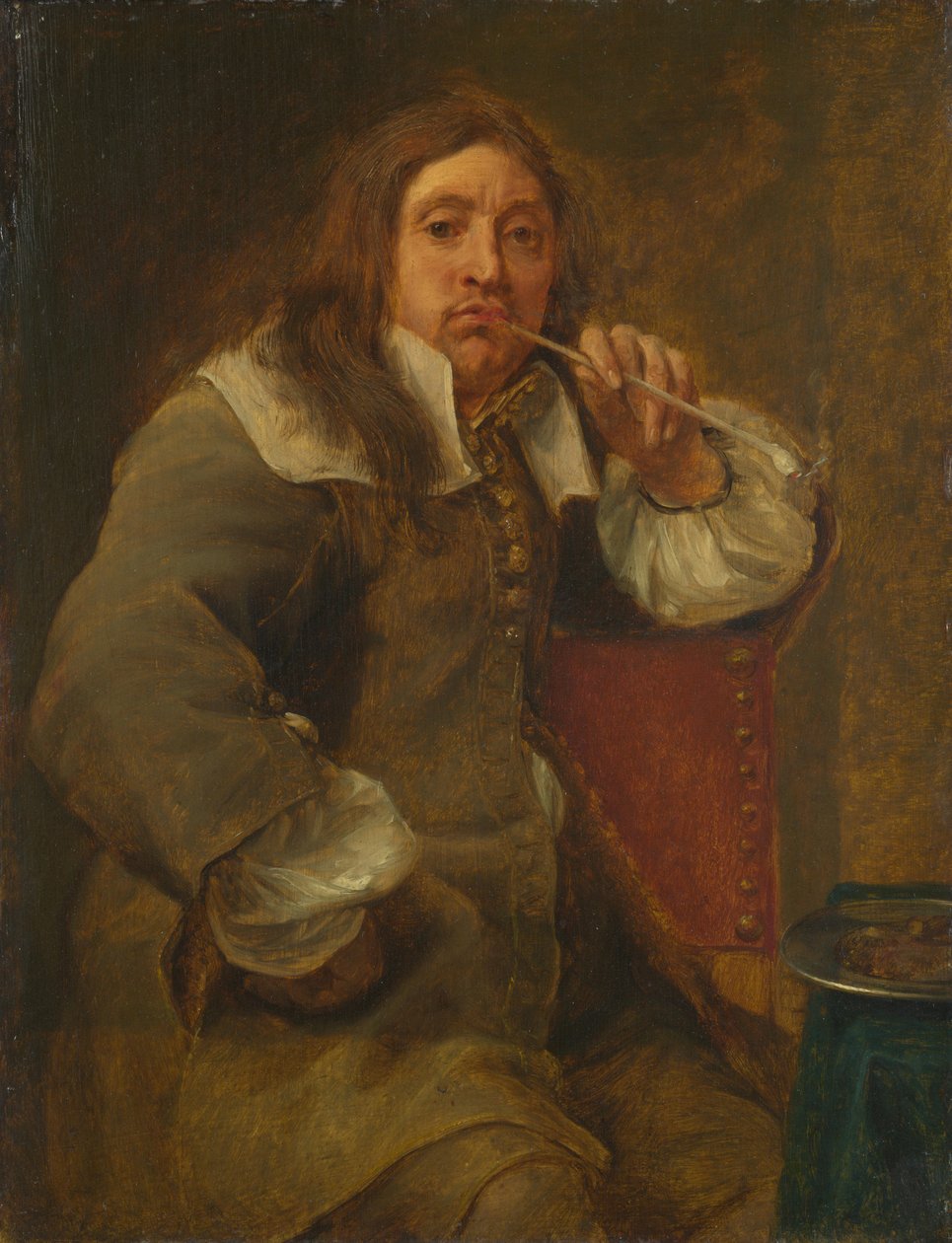 Olfatto Ritratto di Lucas Faydherbe 1617-1697. Dalla serie I cinque sensi, prima del 1661 da Gonzales Coques