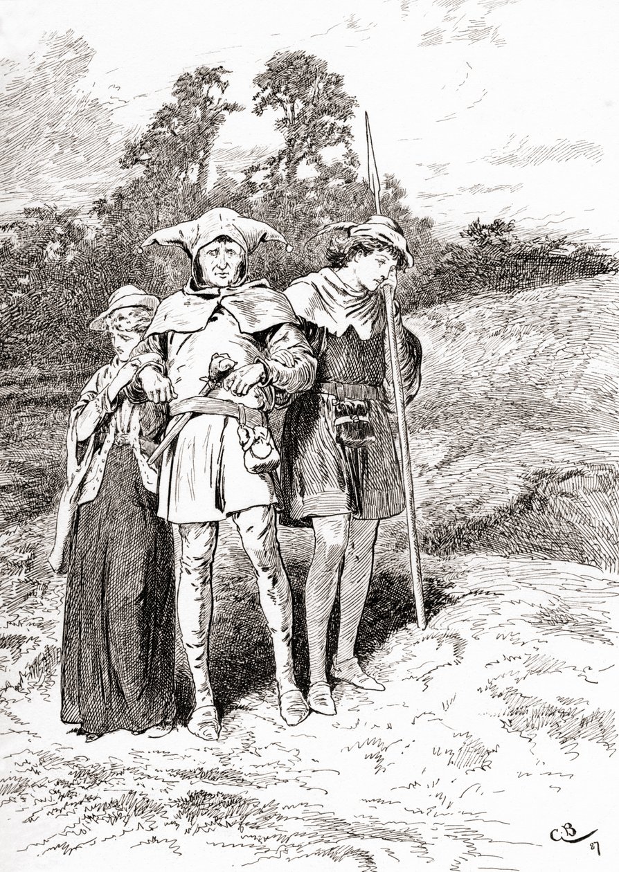Una scena dal dramma di William Shakespeare Come vi piace, Atto II, Scena 4 da Gordon Frederick Browne