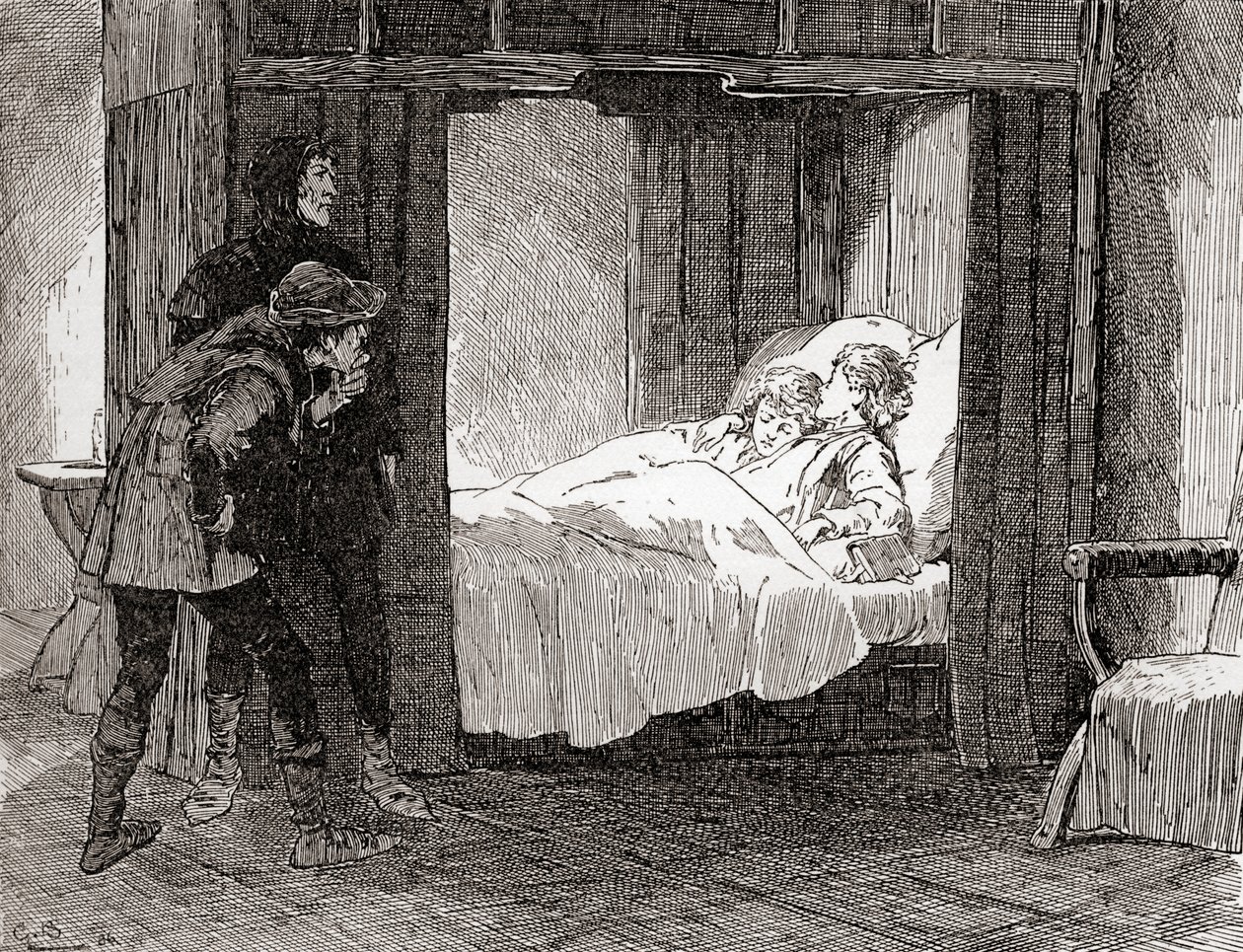 Una scena dal dramma di William Shakespeare Riccardo III, Atto IV, Scena 3 da Gordon Frederick Browne