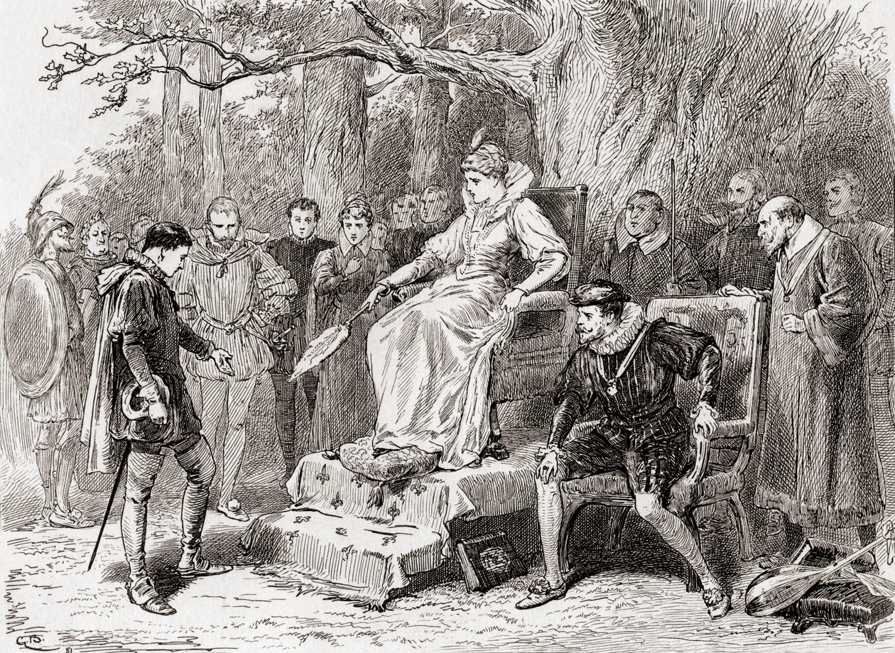 Una scena dalla commedia di William Shakespeare Pene d