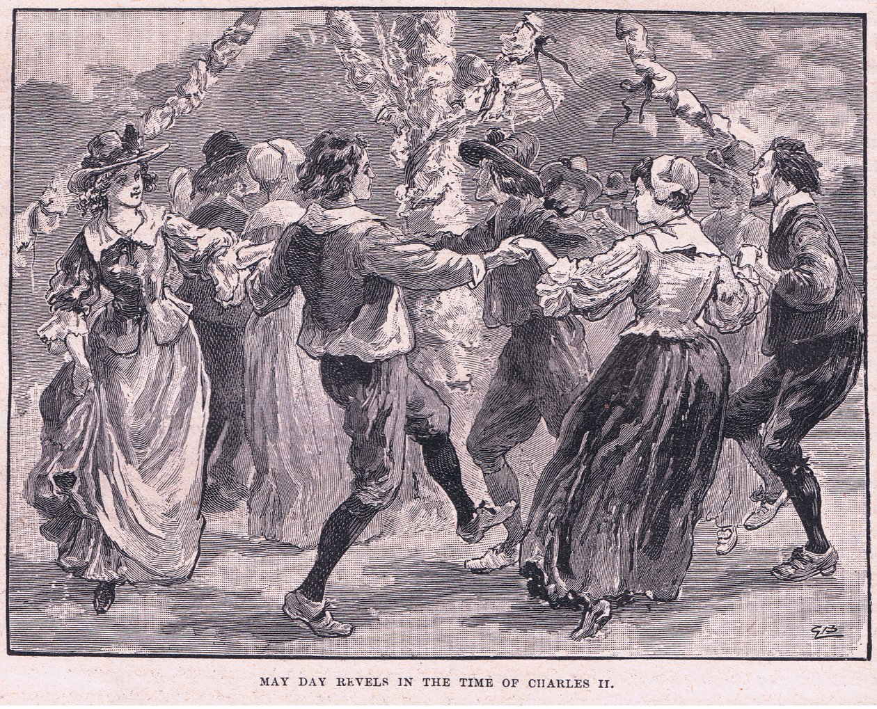 Feste del Primo Maggio al tempo di Carlo II da Gordon Frederick Browne