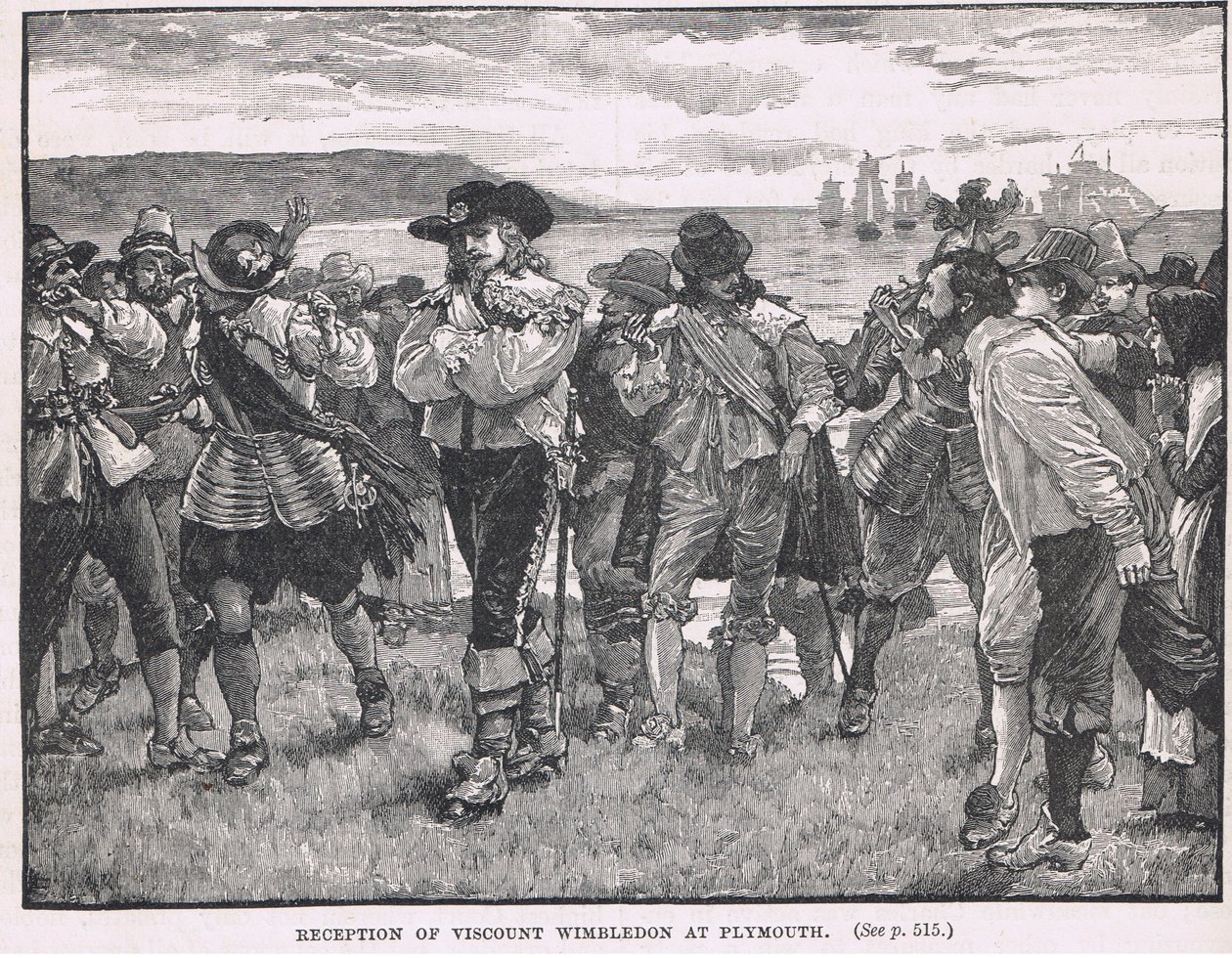 Accoglienza del Visconte di Wimbledon a Plymouth 1626 da Gordon Frederick Browne