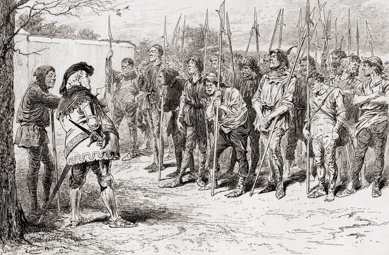 Una scena dal dramma di William Shakespeare Enrico IV, Parte 1, Atto IV, Scena 2 da Gordon Frederick Browne