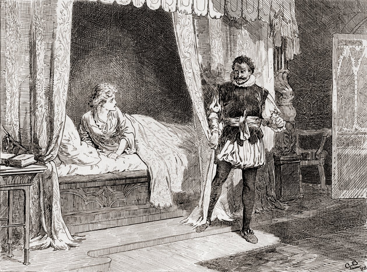Una scena dal dramma di William Shakespeare Otello, Atto V, Scena 2 da Gordon Frederick Browne