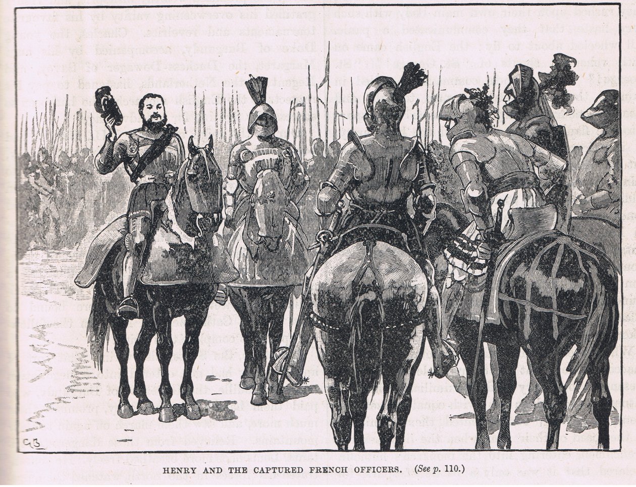 Enrico e gli ufficiali francesi catturati 1513 da Gordon Frederick Browne