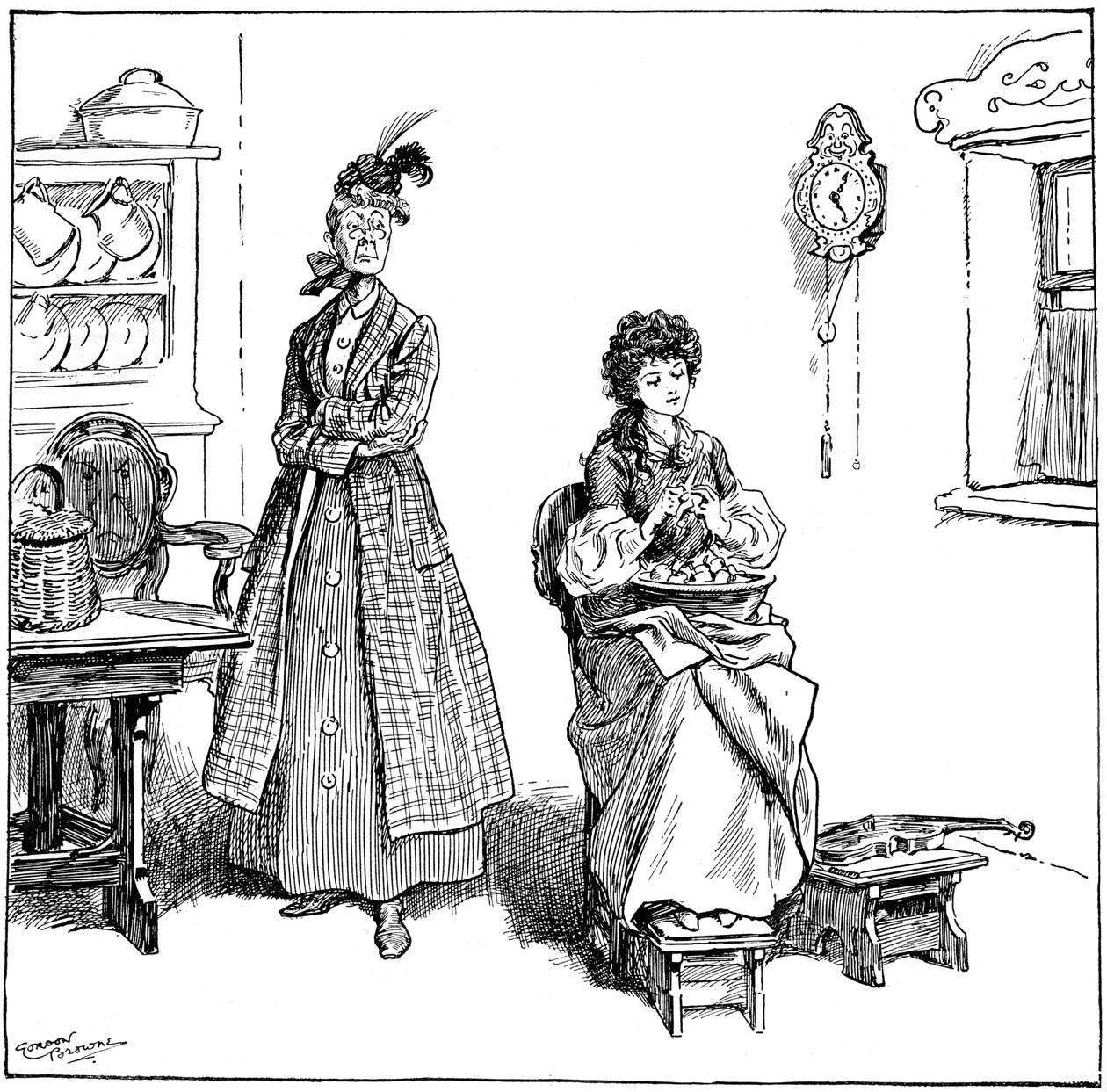 Imparò a sbucciare cipolle senza piangere, 1906 da Gordon Frederick Browne