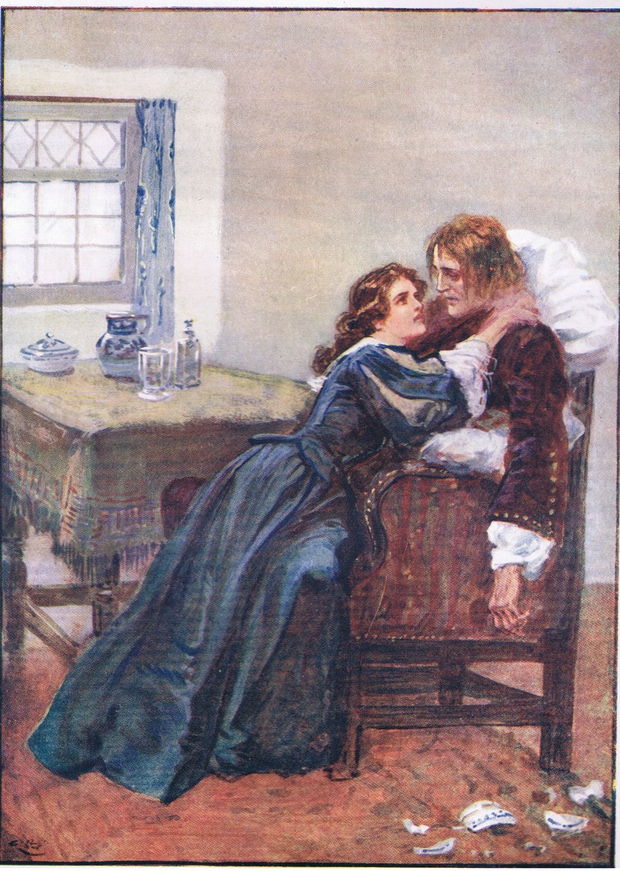 È riuscita a entrare tra le mie braccia, anche se non potevano trattenermi, da Lorna Doone pub.by W & R Chambers Ltd, 1921 da Gordon Frederick Browne