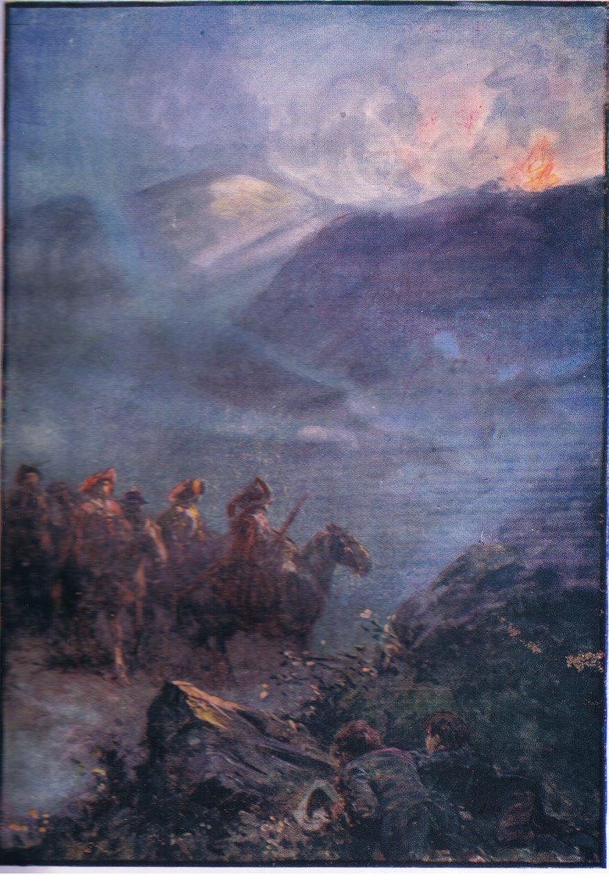 Il sentiero di guerra dei Doones, da Lorna Doone pub. da W & R Chambers Ltd, 1921 da Gordon Frederick Browne