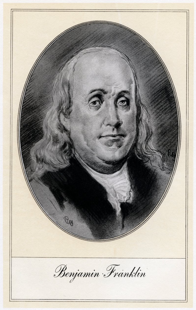 Benjamin Franklin, figura politica e statista degli Stati Uniti da Gordon Ross