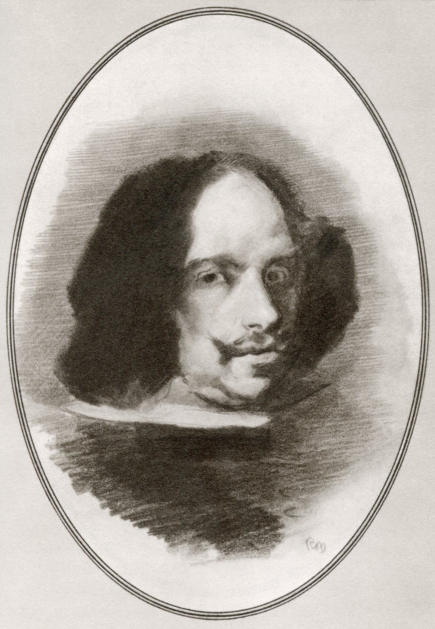 Diego Rodriguez de Silva y Velazquez, da Biografie viventi di grandi pittori da Gordon Ross