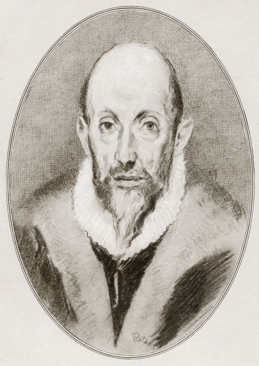 Domenikos Theotokopoulos, El Greco, da Biografie viventi di grandi pittori da Gordon Ross