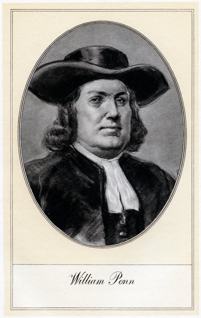 William Penn, fondatore della Pennsylvania, inizio XX secolo da Gordon Ross