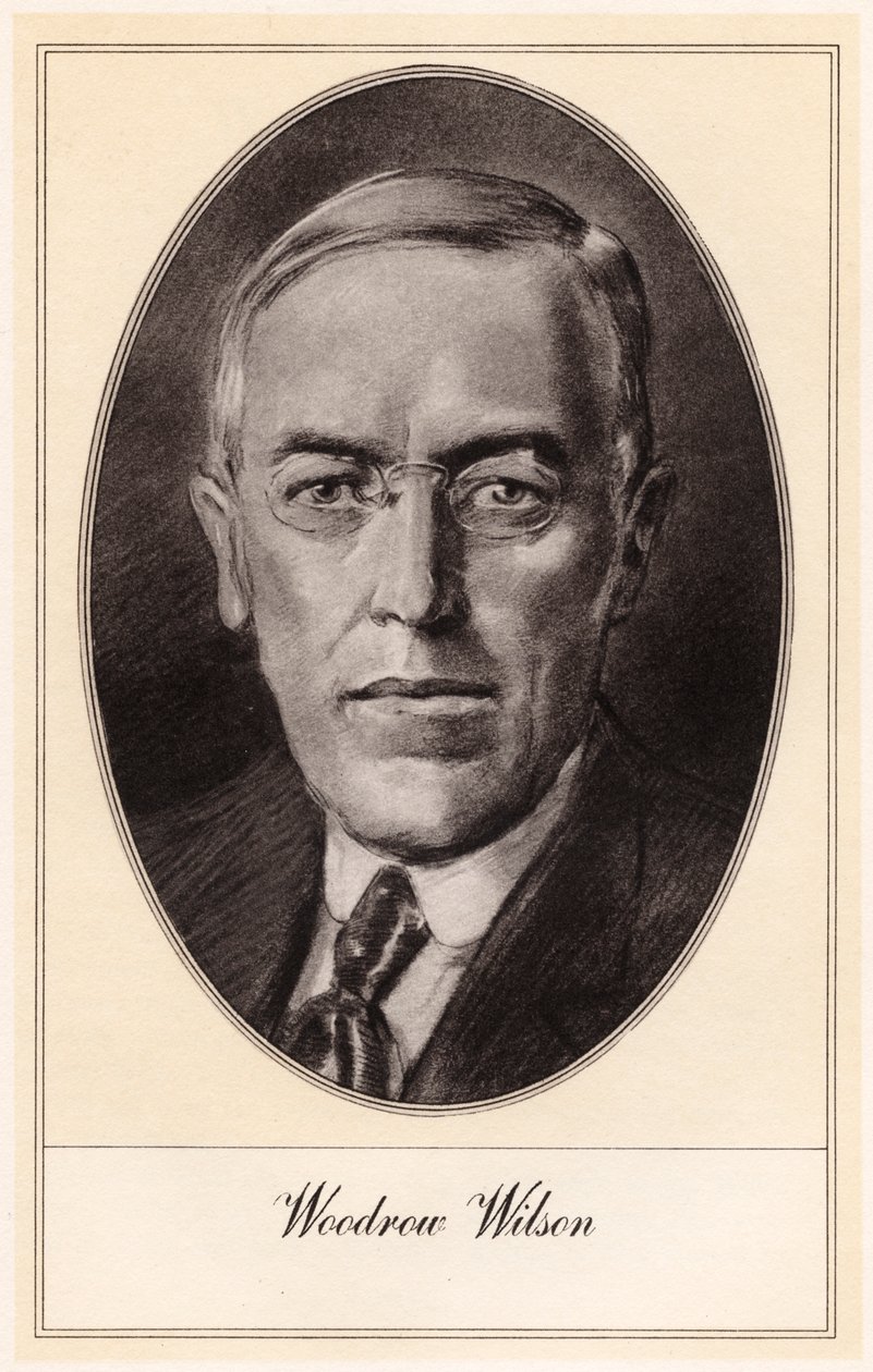 Woodrow Wilson, 28° Presidente degli Stati Uniti, inizio 20° secolo da Gordon Ross