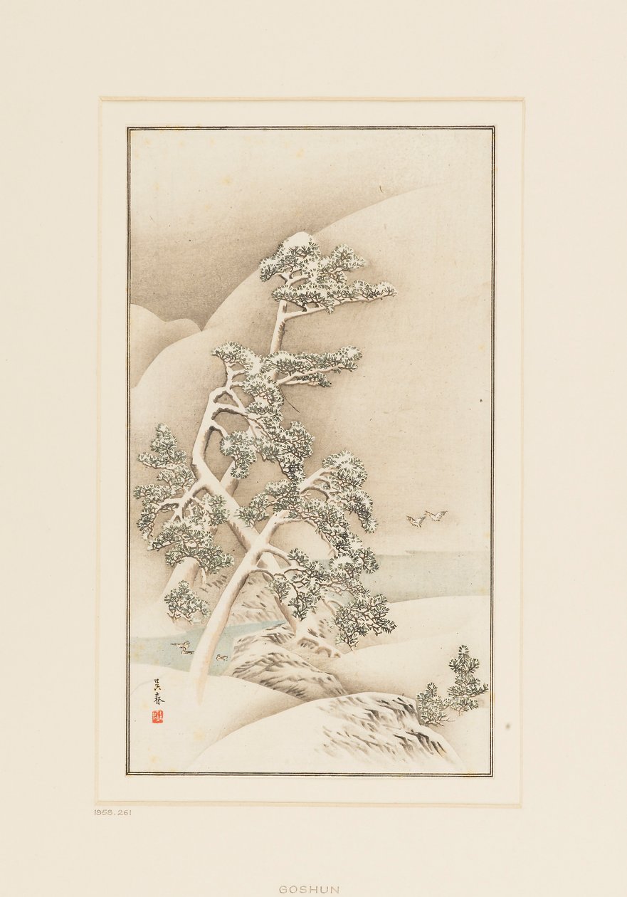 Stampa su legno - Alberi nella neve da Goshua