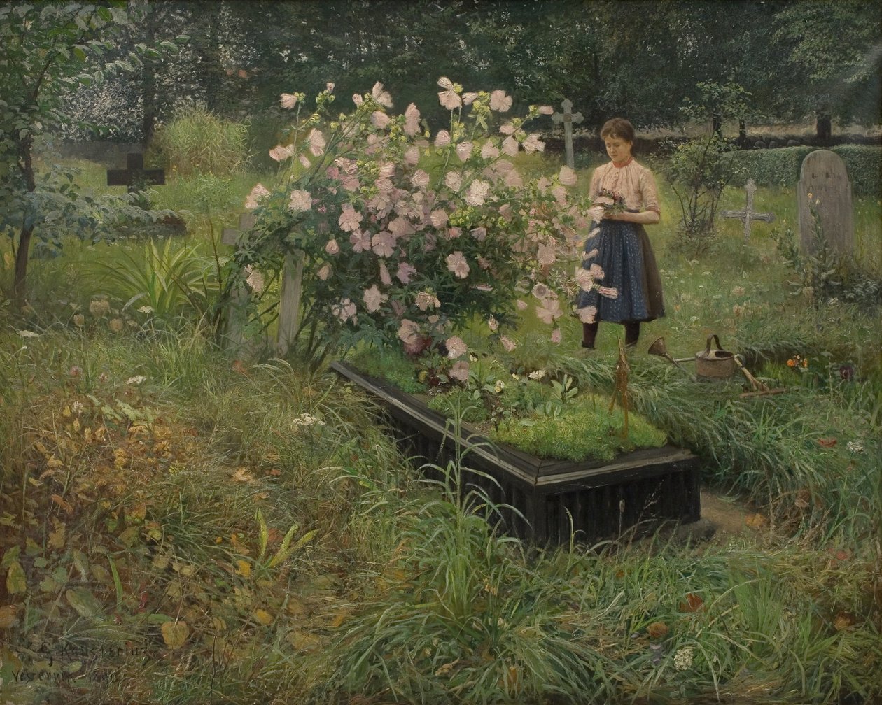 Scena di Cimitero da Gottfrid Kallstenius