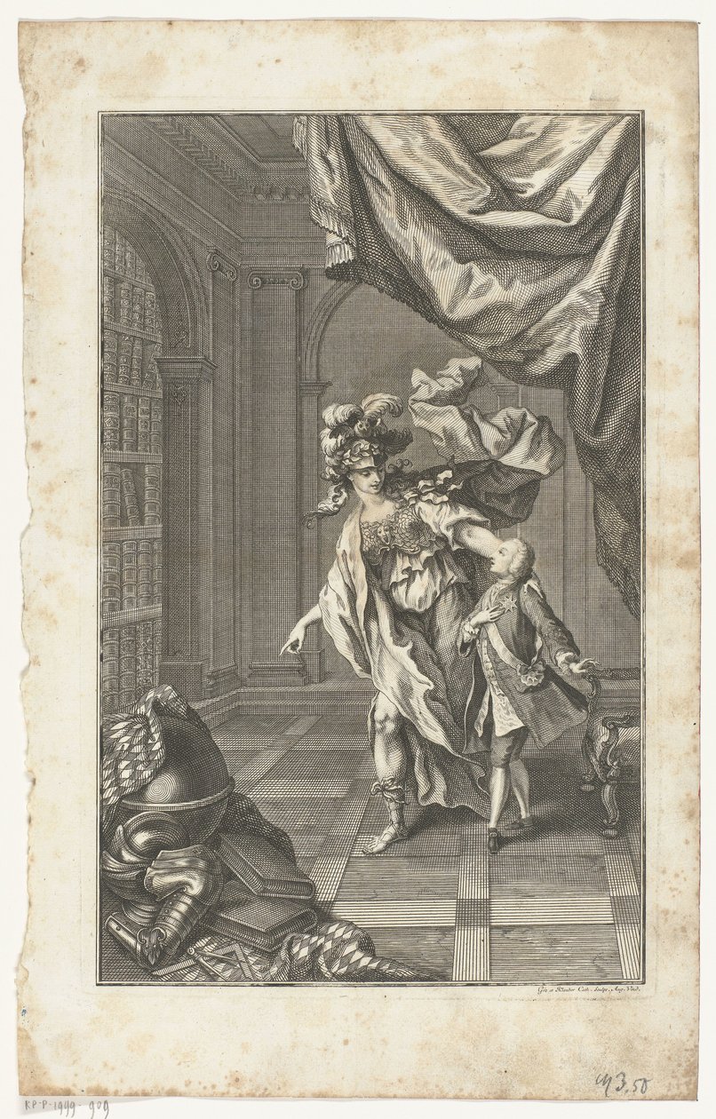 Massimiliano III Giuseppe accompagnato da Minerva da Gottfried Bernhard Götz