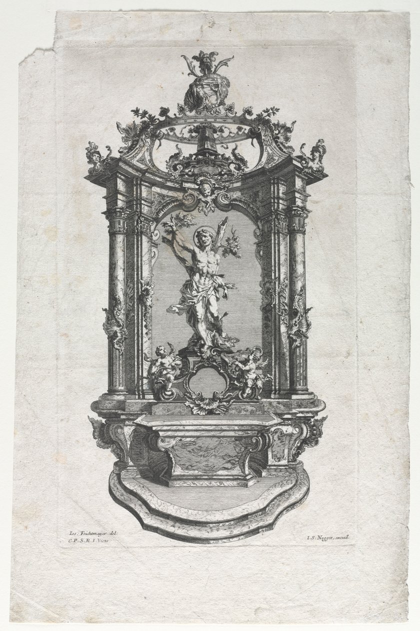 Modello per Altare per Intagliatori da Gottfried Bernhard Götz