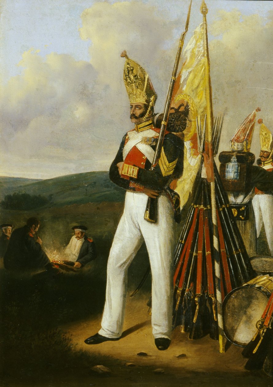 Granatiere del reggimento Pavlovsky Lifeguards, 1840 da Gottfried Willewalde