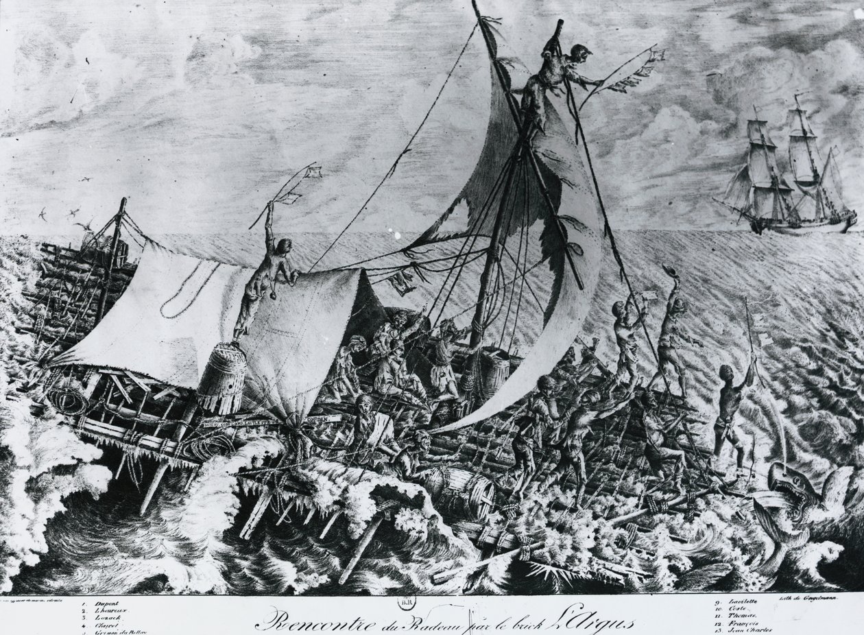 Naufragio della Fregata Medusa (2 luglio) da Gottfried or Godefroy Engelmann