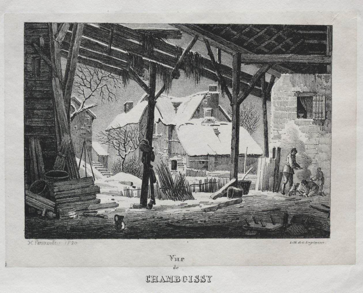 Veduta di Chamboissy, 1820 da Gottfried or Godefroy Engelmann